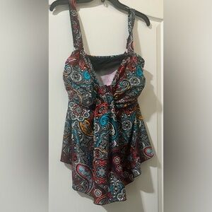 Mazu Apparel Swim Women's Size 18 Mazu Swim Halter Neck Tankini Swim Tank Top